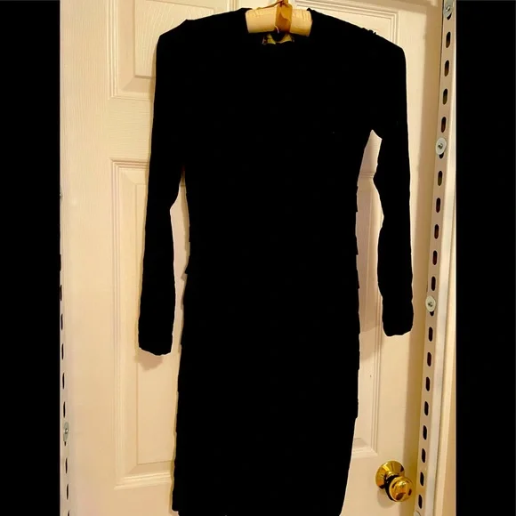nicole miller black ruched dress Nicole Miller Collection Black Ruched Cocktail Dress